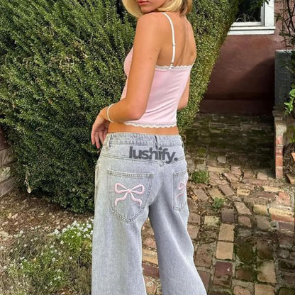 Viral Bow Pocket Jeans